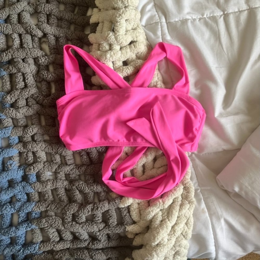 Hot pink bikini top